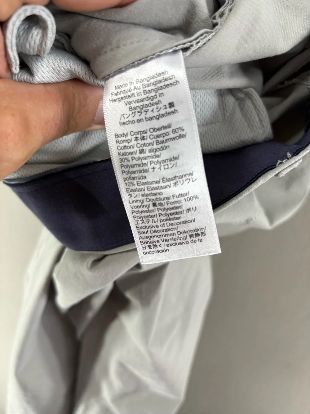 J Crew Men's Gray 484 Slim-fit Tech Pant Size 31x30 Stretch Cotton/Nylon
